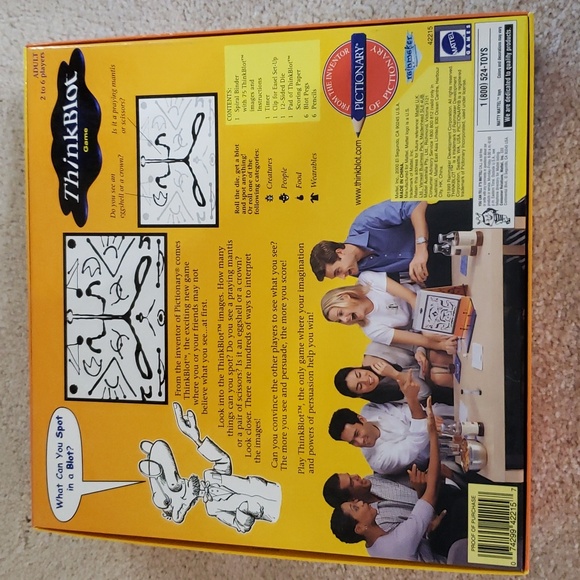 GAMES ThinkBlot Game by Mattel adult 2-6 players - Picture 2 of 7